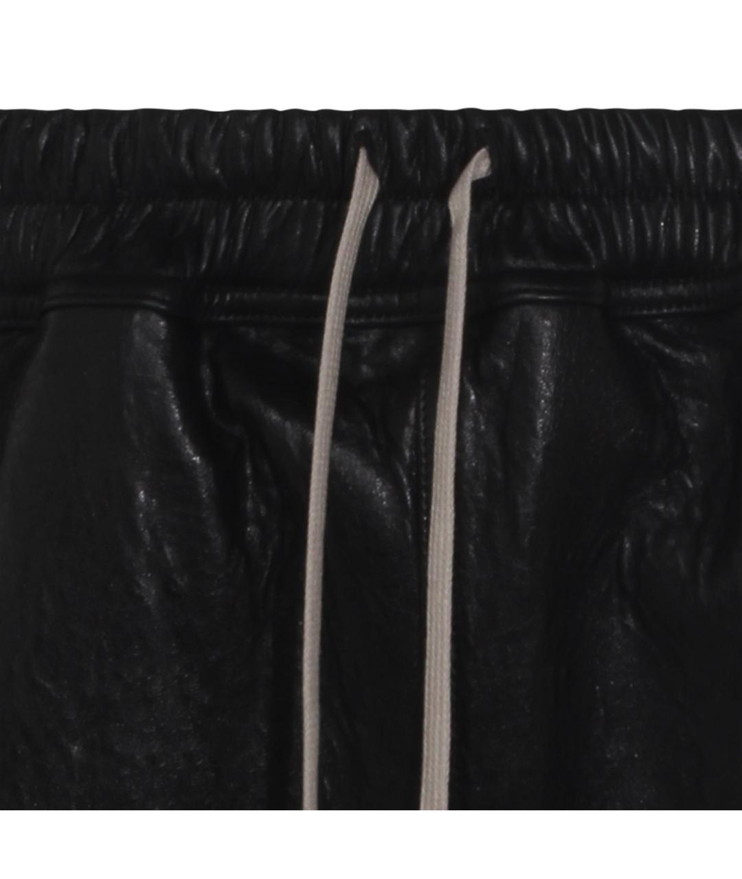 RICK OWENS Черные кожаные шорты, фото 3