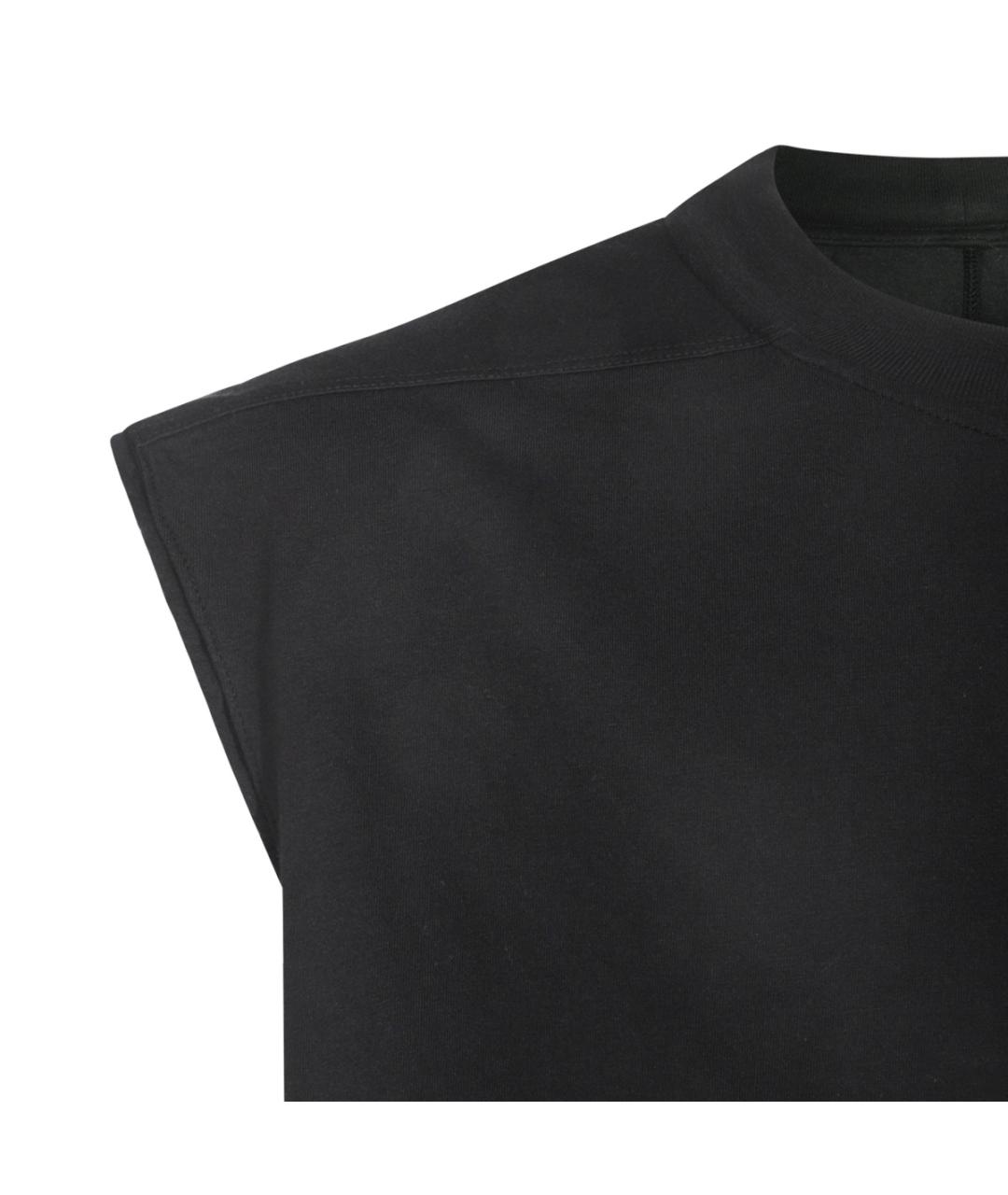 RICK OWENS DRKSHDW Черная хлопковая майка, фото 3
