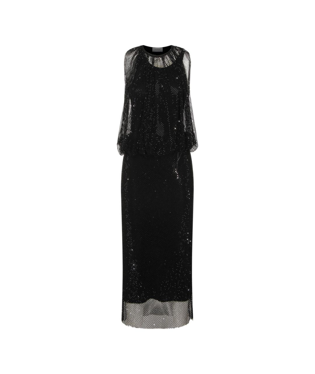 SPORTMAX Черное полиэстеровое вечернее платье, фото 1