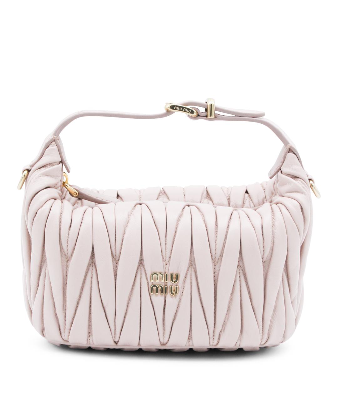 MIU MIU Розовая кожаная сумка через плечо, фото 1