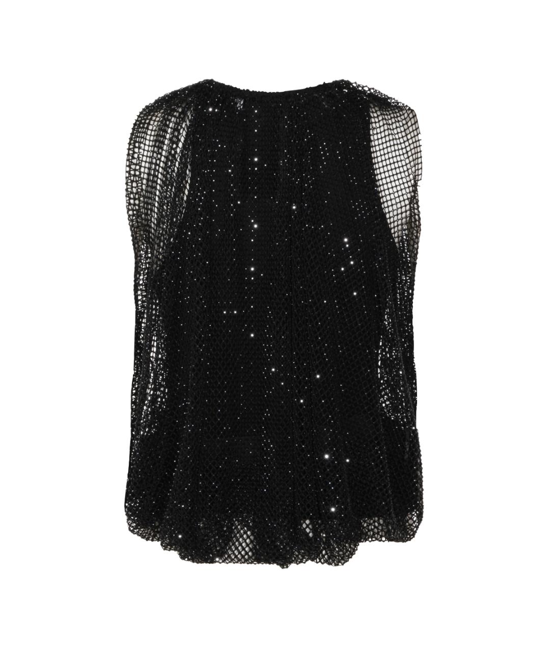 SPORTMAX Черная полиэстеровая майка, фото 2