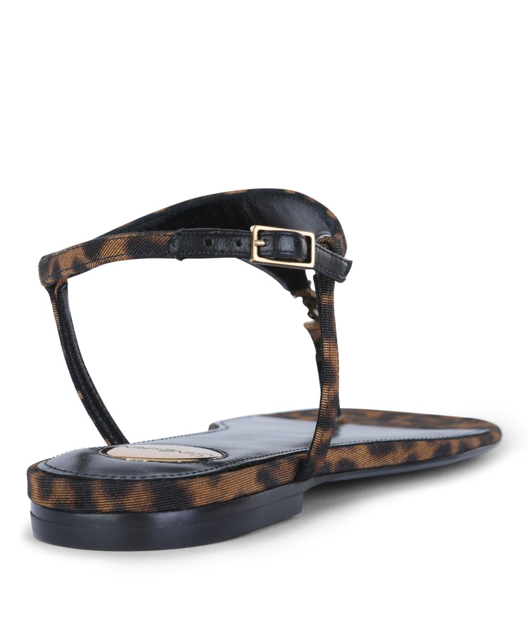 SAINT LAURENT Коричневые босоножки, фото 3