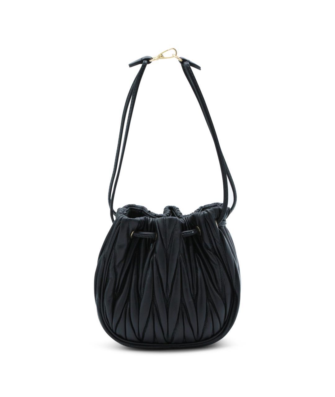 MIU MIU Черная кожаная сумка тоут, фото 3