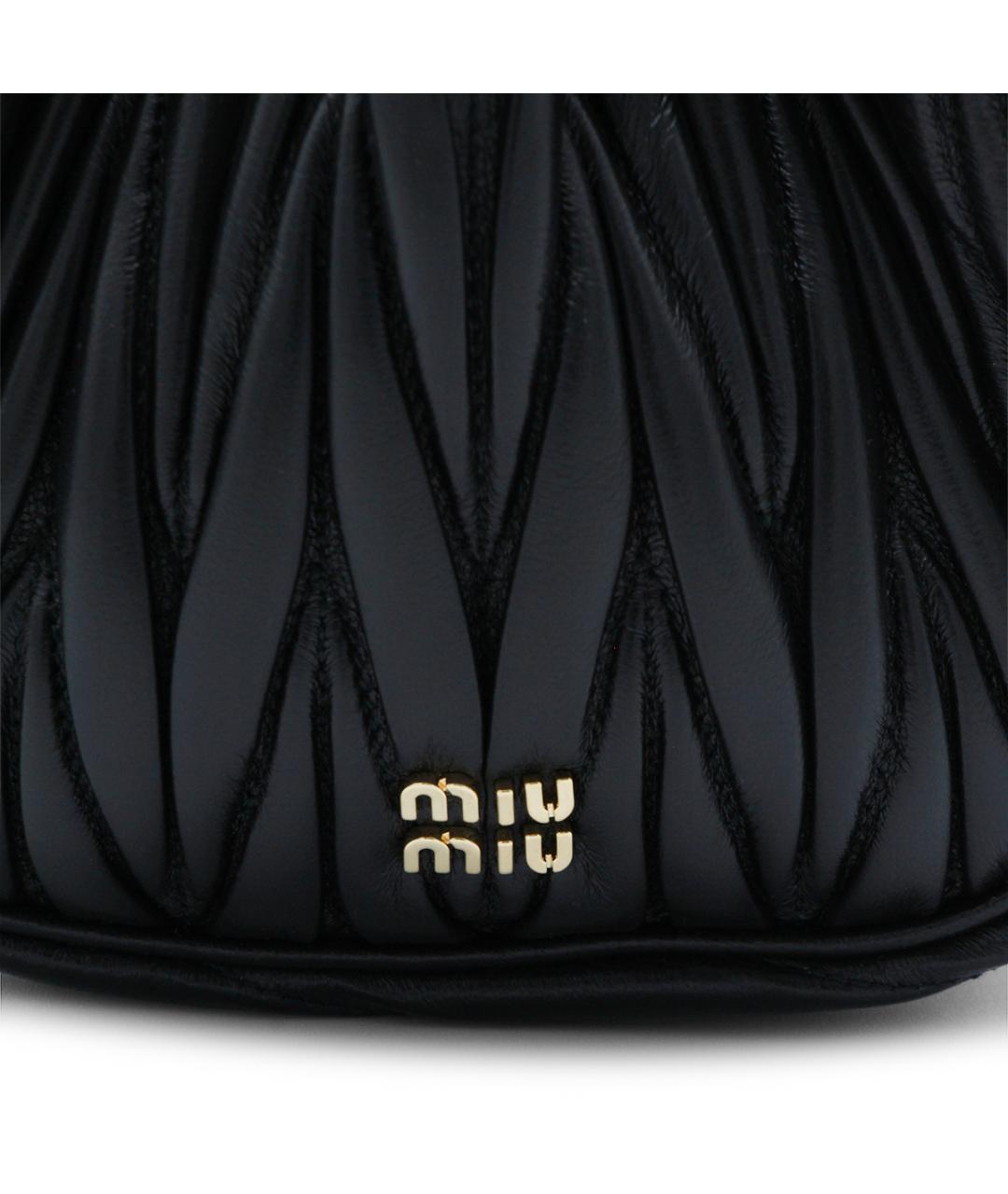 MIU MIU Черная кожаная сумка тоут, фото 4