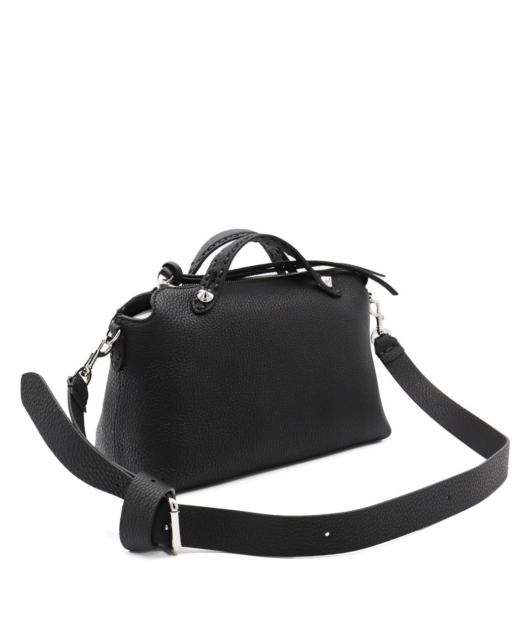 FENDI Черная кожаная сумка тоут, фото 2