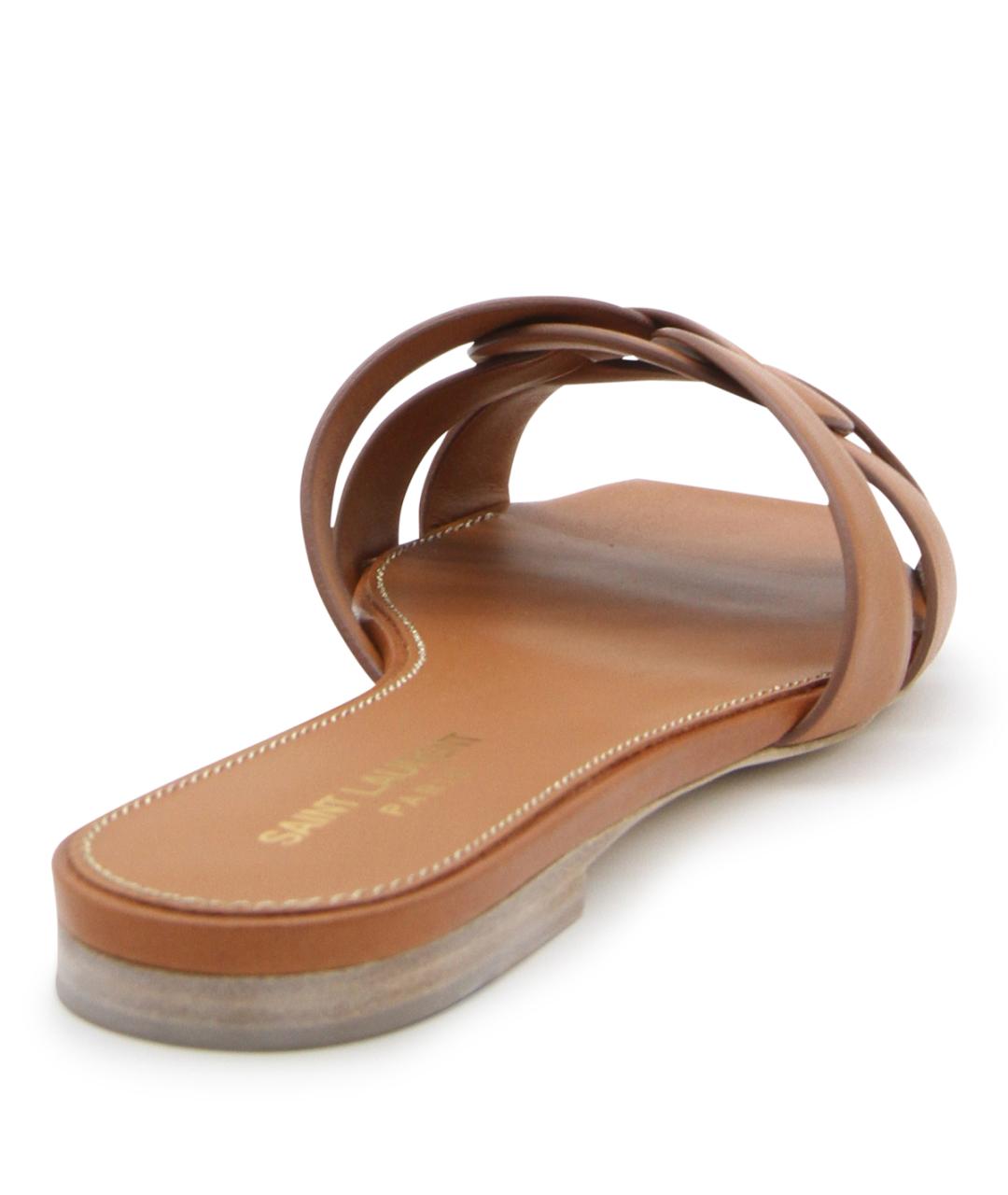 SAINT LAURENT Красные кожаные сандалии, фото 3