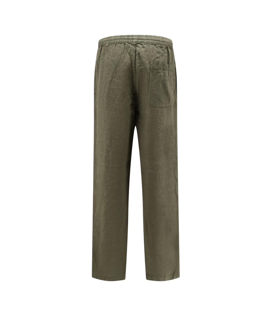 ASPESI Зеленые льняные повседневные брюки, фото 2