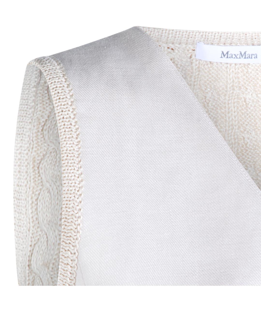 MAX MARA Белый льняной жилет, фото 4