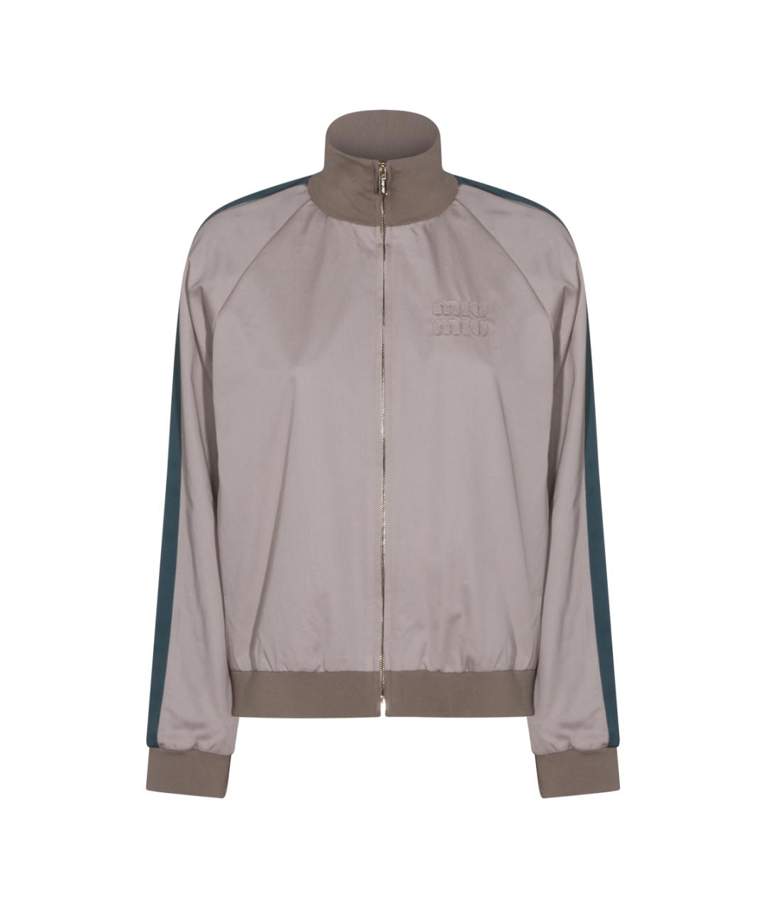 MIU MIU Хаки хлопковая куртка, фото 1