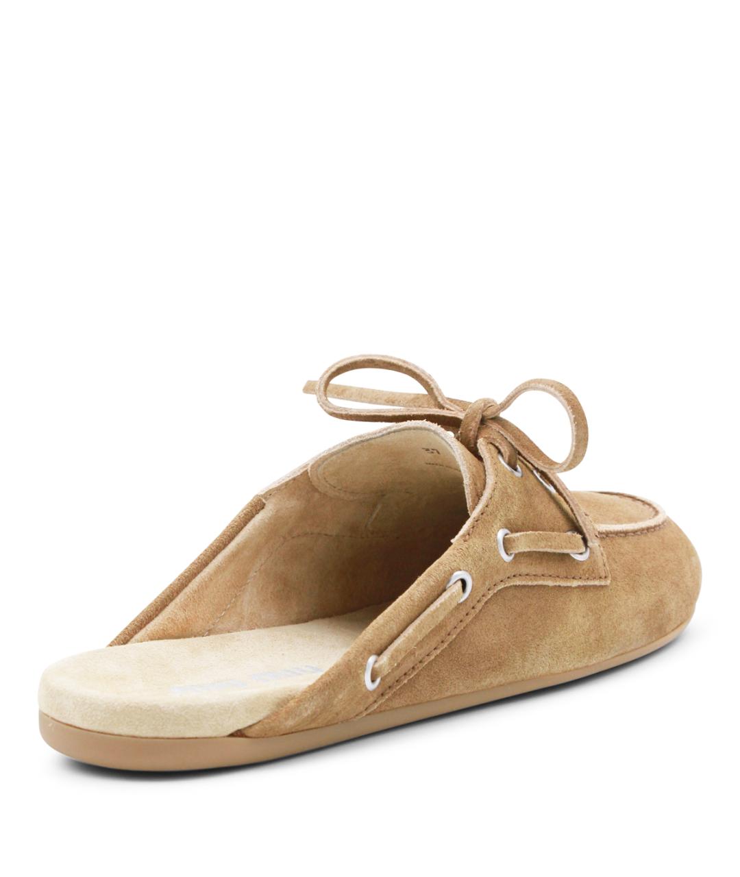 MIU MIU Бежевые замшевые мюли, фото 3