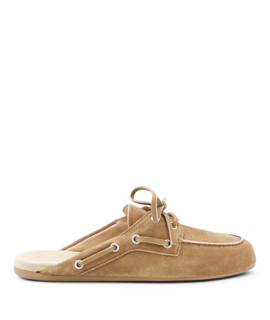 MIU MIU Бежевые замшевые мюли, фото 1