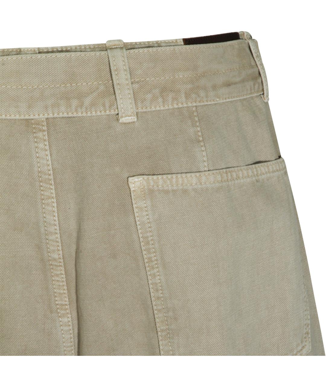 LEMAIRE Хаки хлопковые прямые джинсы, фото 4