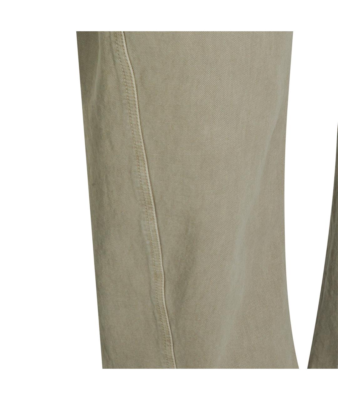 LEMAIRE Хаки хлопковые прямые джинсы, фото 3