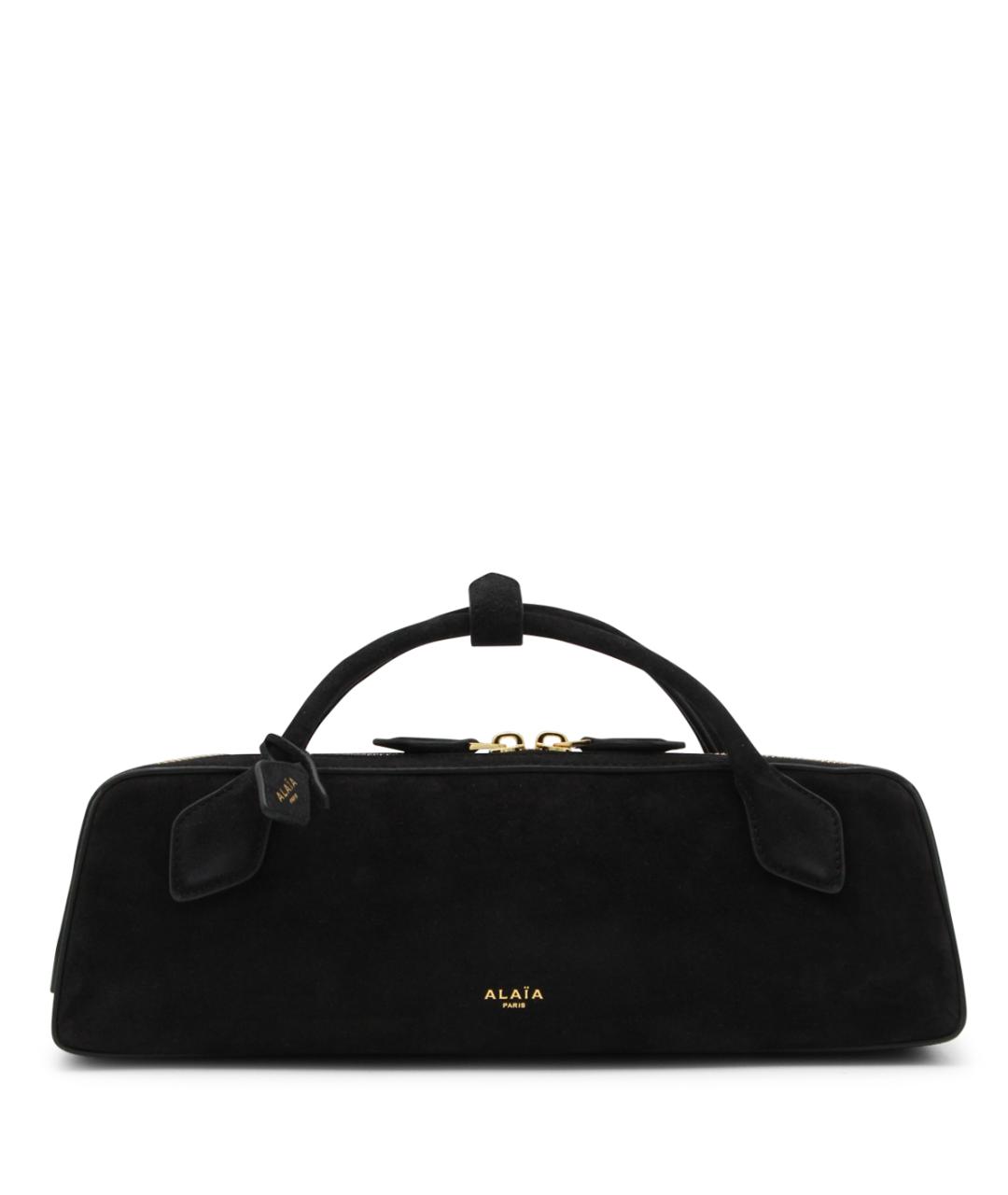 ALAIA Черная кожаная сумка с короткими ручками, фото 1