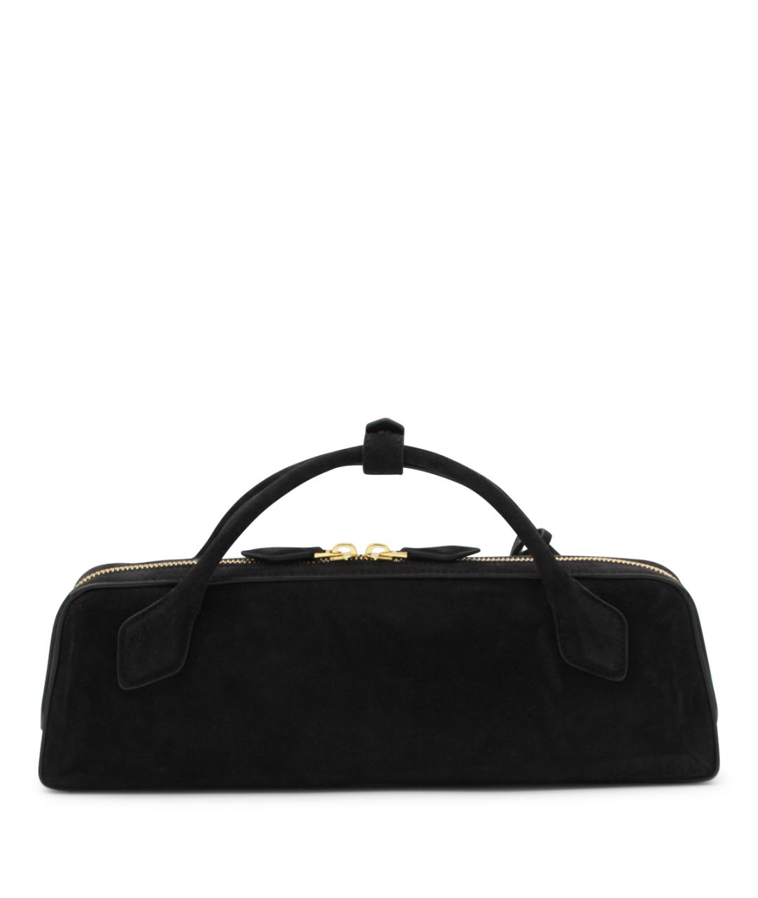 ALAIA Черная кожаная сумка с короткими ручками, фото 3