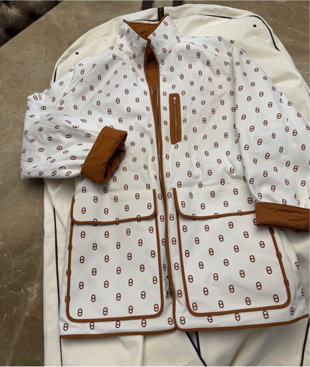 HERMES Белая деним куртка, фото 5