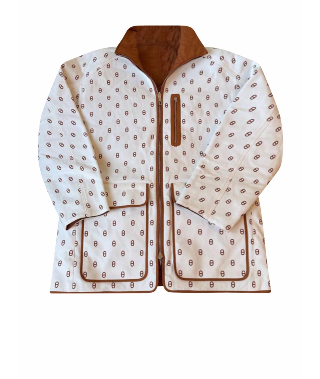 HERMES Белая деним куртка, фото 1