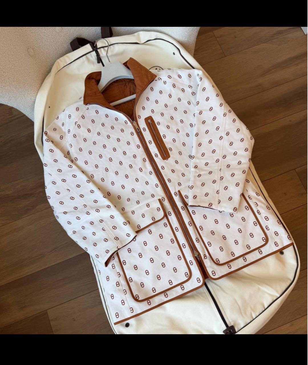 HERMES Белая деним куртка, фото 2