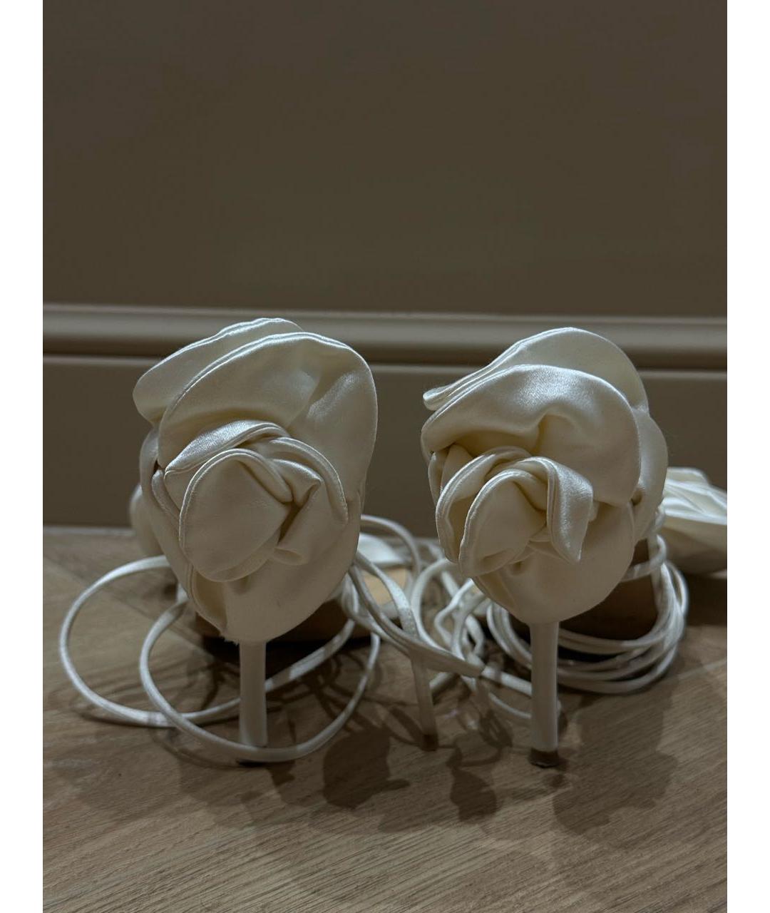 MAGDA BUTRYM Белые текстильные босоножки, фото 4