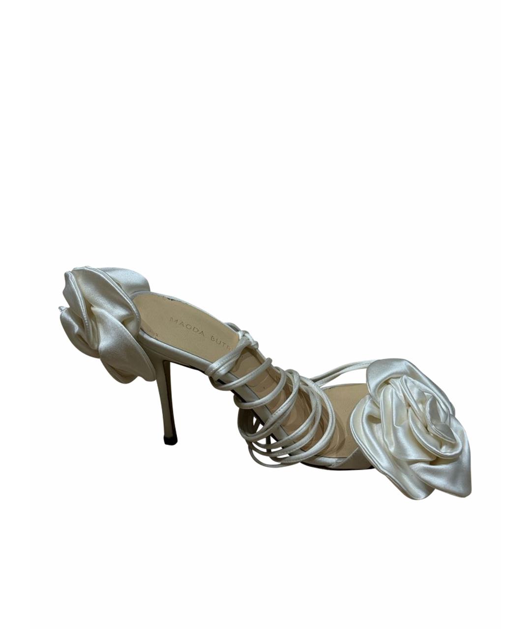 MAGDA BUTRYM Белые текстильные босоножки, фото 1