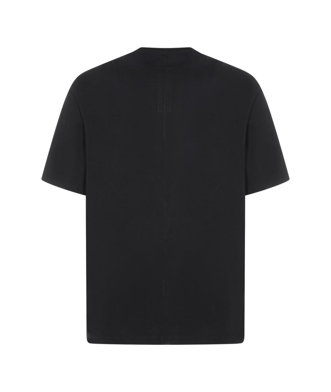 RICK OWENS Черная хлопковая футболка, фото 2