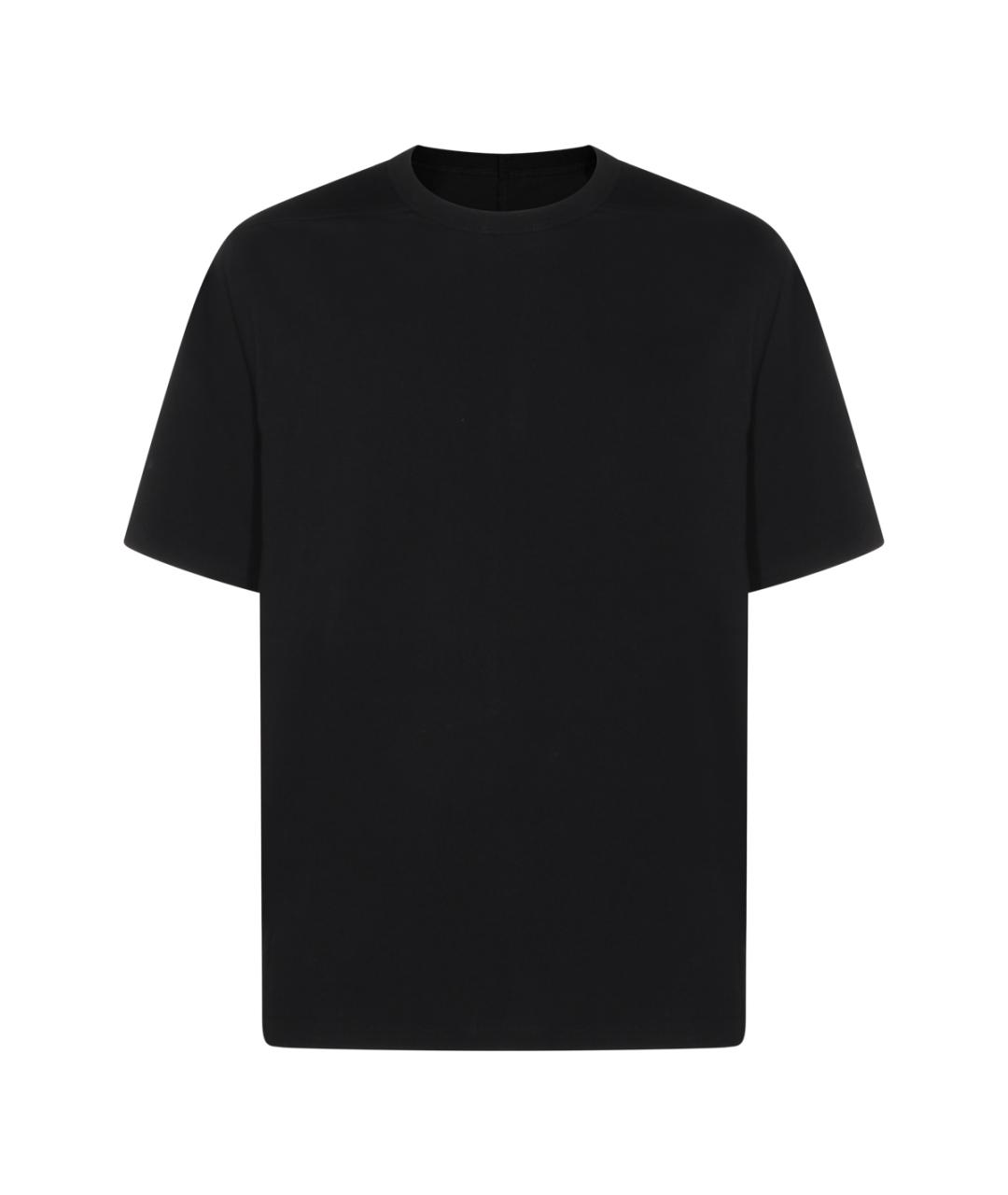 RICK OWENS Черная хлопковая футболка, фото 1