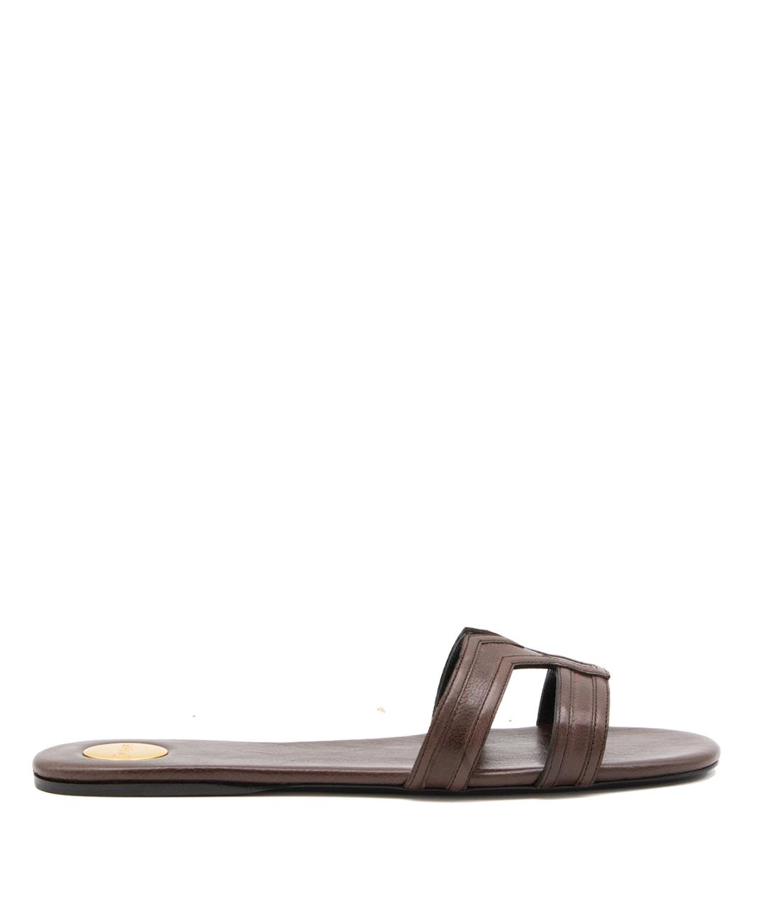 SAINT LAURENT Коричневые сандалии, фото 1