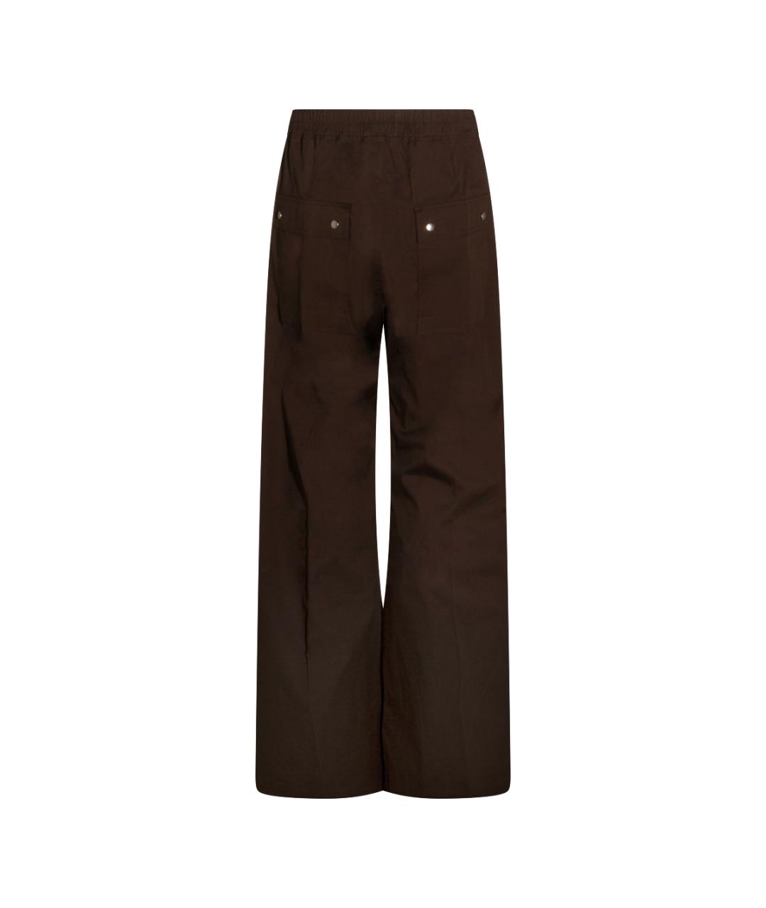 RICK OWENS Коричневые хлопковые повседневные брюки, фото 2