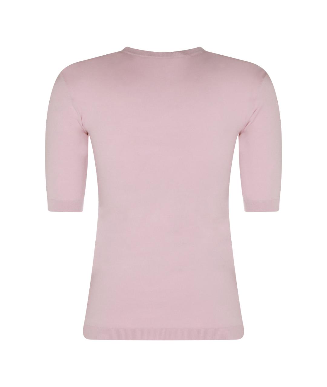 MAX MARA Розовая вискозная футболка, фото 2