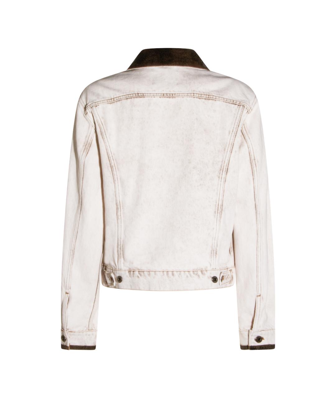 MIU MIU Белая хлопковая куртка, фото 2