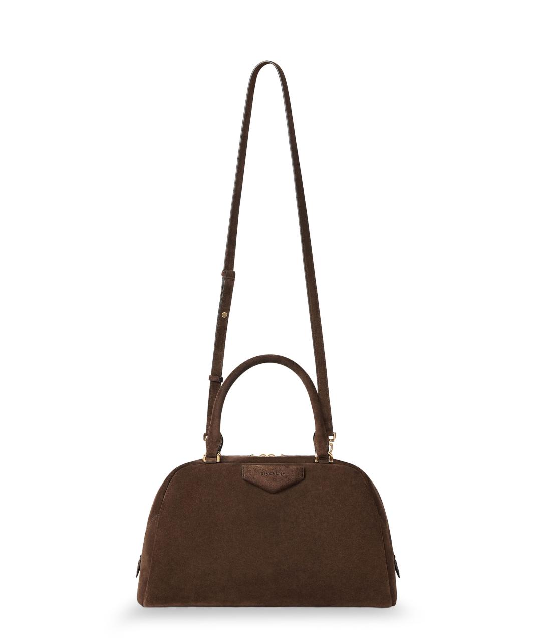 GIVENCHY Коричневая замшевая сумка тоут, фото 3