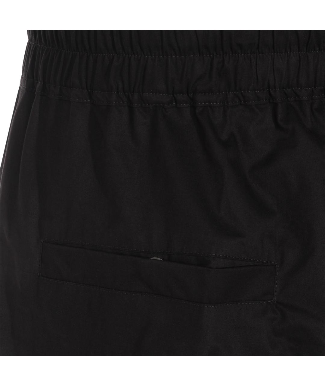 RICK OWENS Черные хлопковые повседневные брюки, фото 5