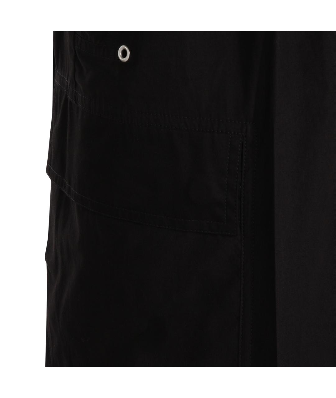 RICK OWENS Черные хлопковые повседневные брюки, фото 4