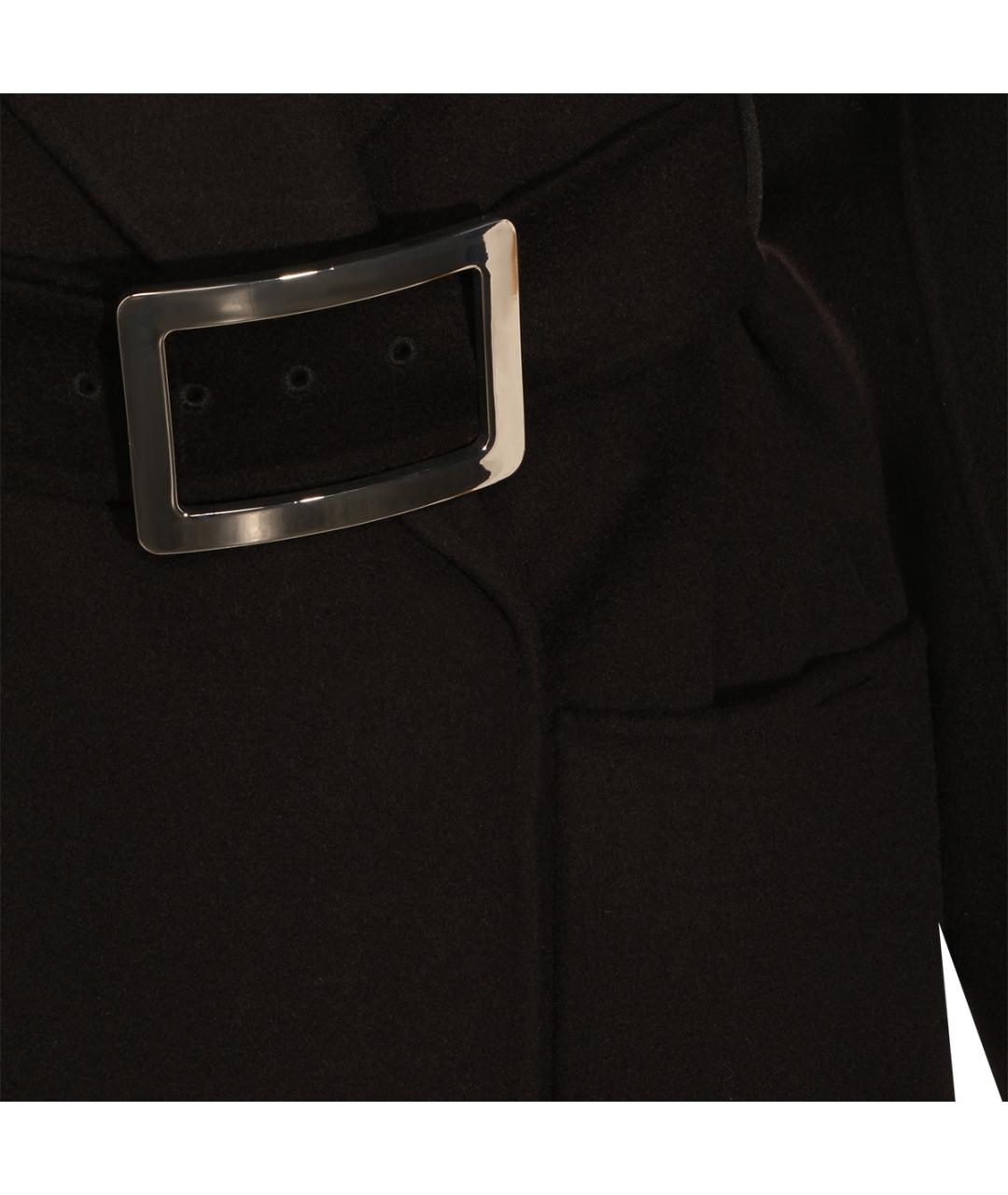 SPORTMAX Черное кашемировое пальто, фото 4