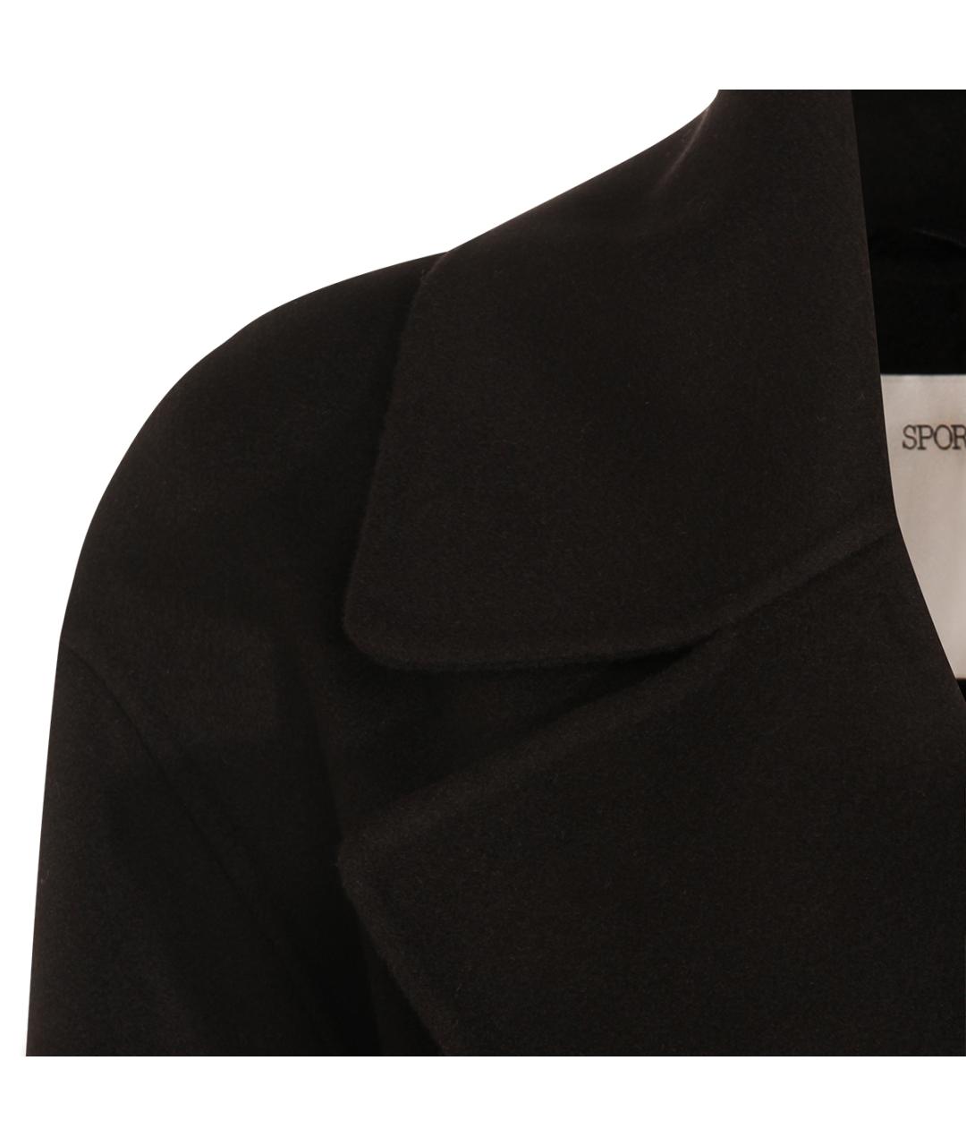 SPORTMAX Черное кашемировое пальто, фото 3