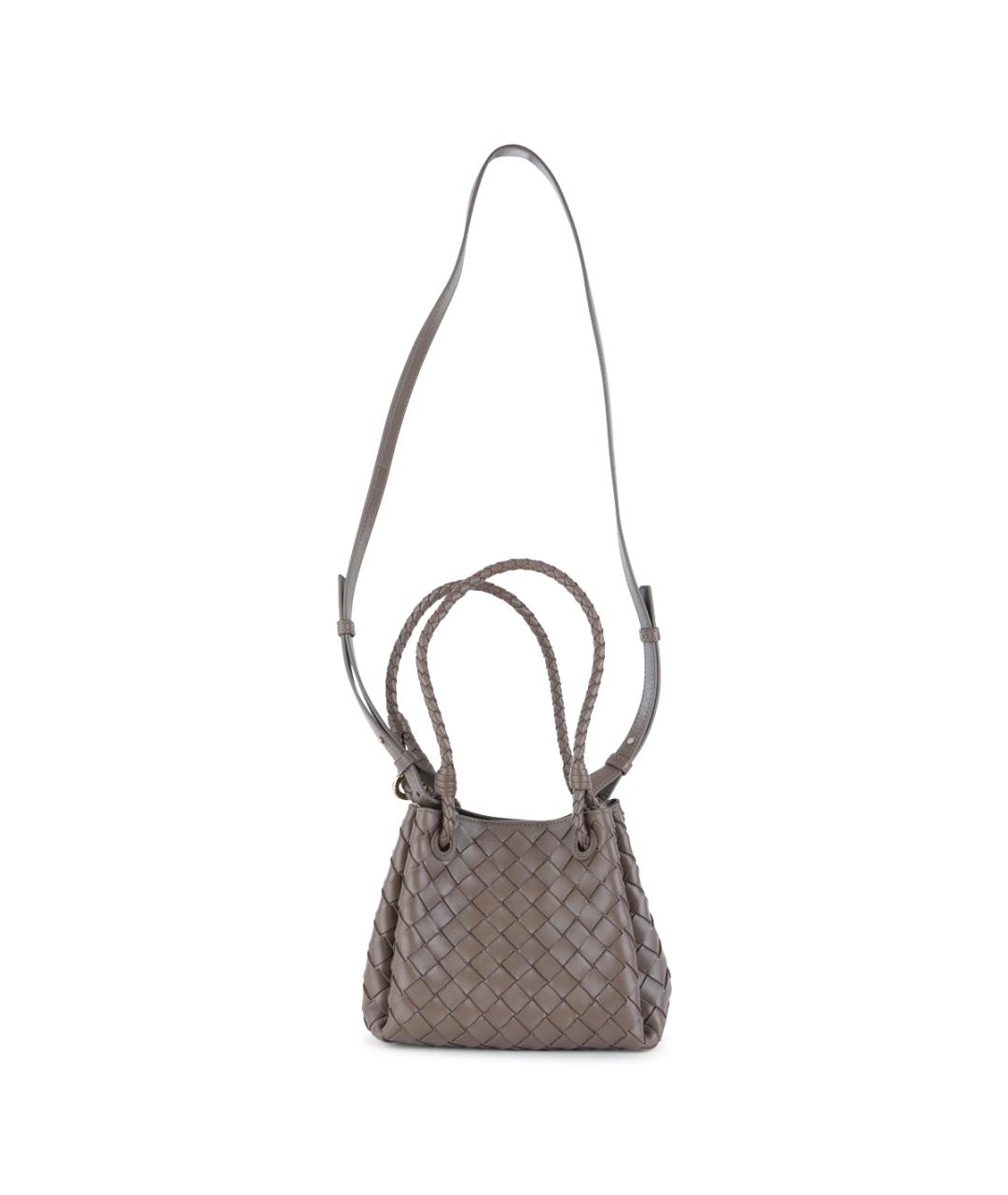 BOTTEGA VENETA Коричневая кожаная сумка тоут, фото 3