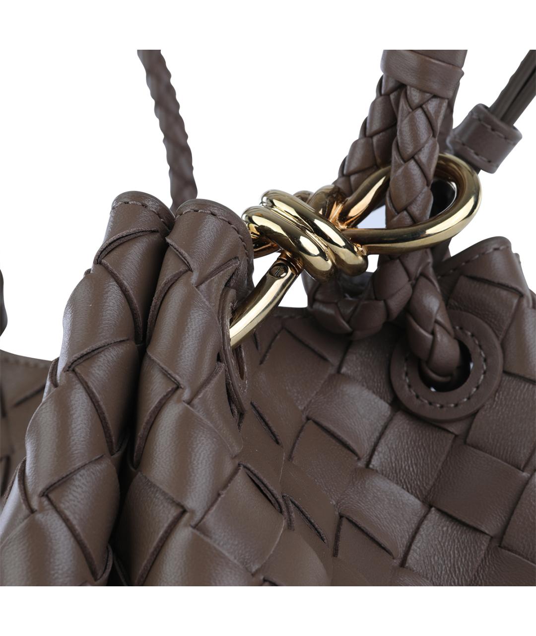 BOTTEGA VENETA Коричневая кожаная сумка тоут, фото 4