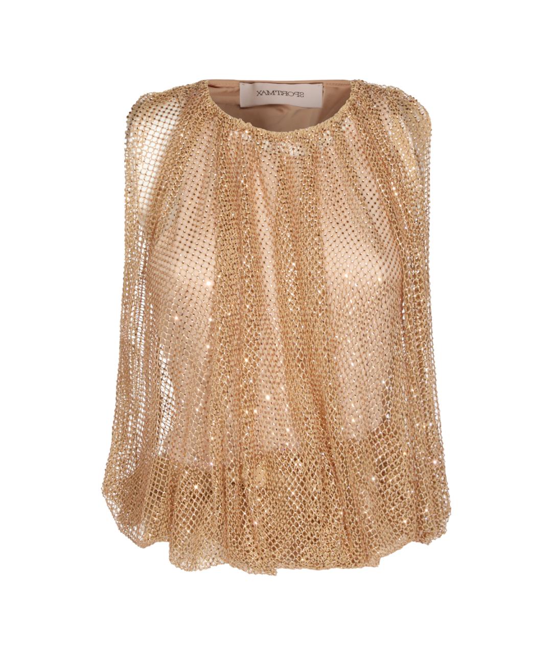 SPORTMAX Бежевая полиэстеровая майка, фото 1