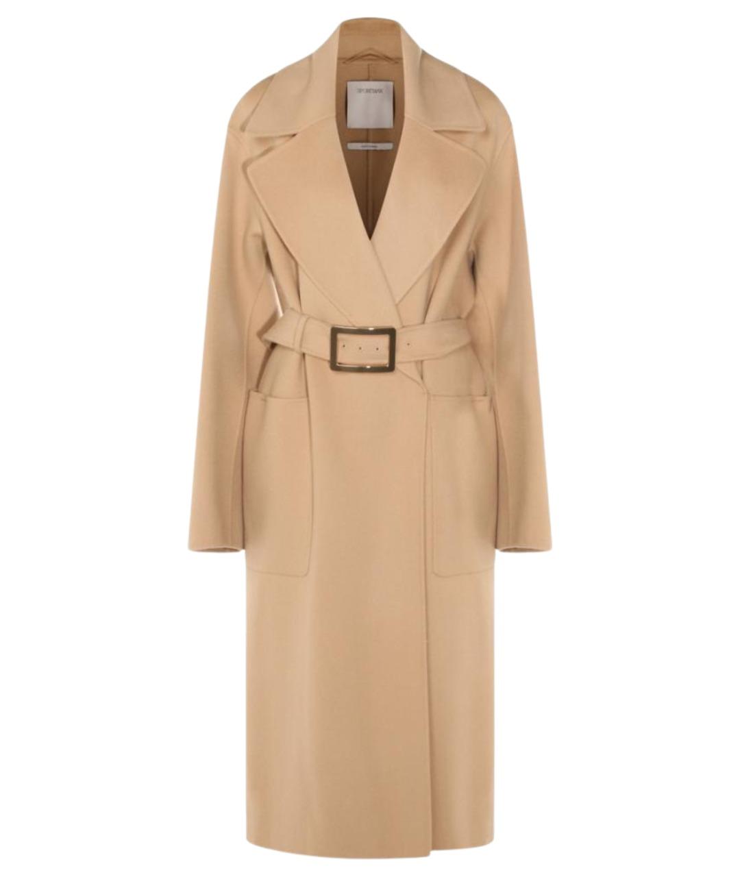 SPORTMAX Бежевое кашемировое пальто, фото 1