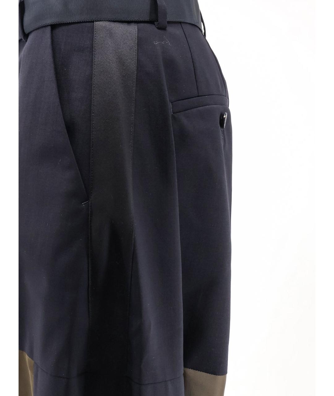 SACAI Мульти шерстяные брюки широкие, фото 3