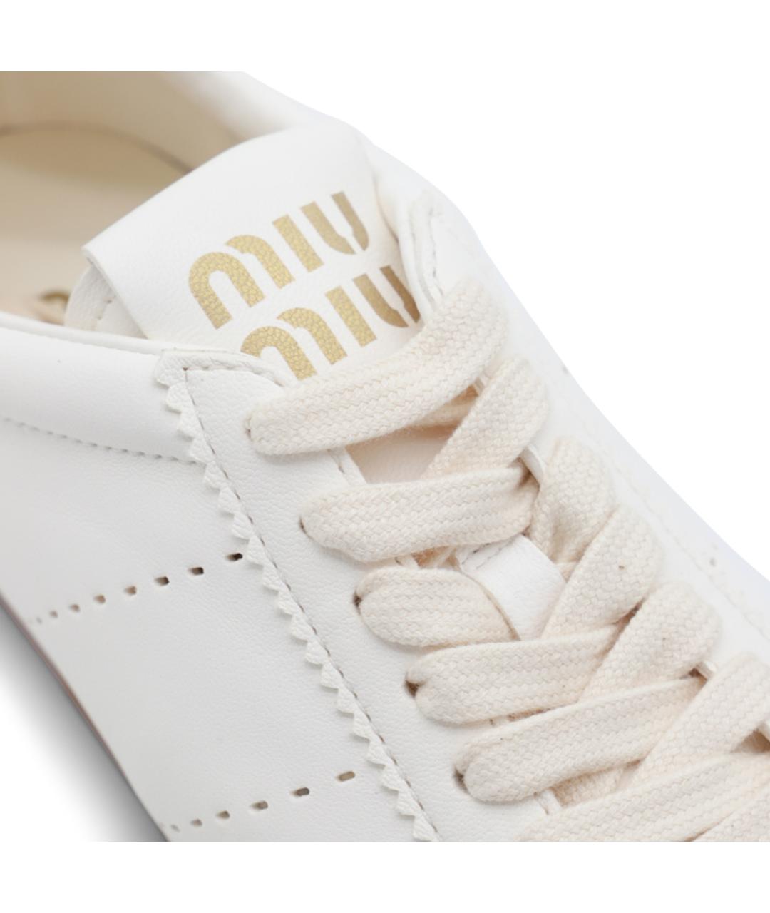 MIU MIU Бежевые кеды, фото 4