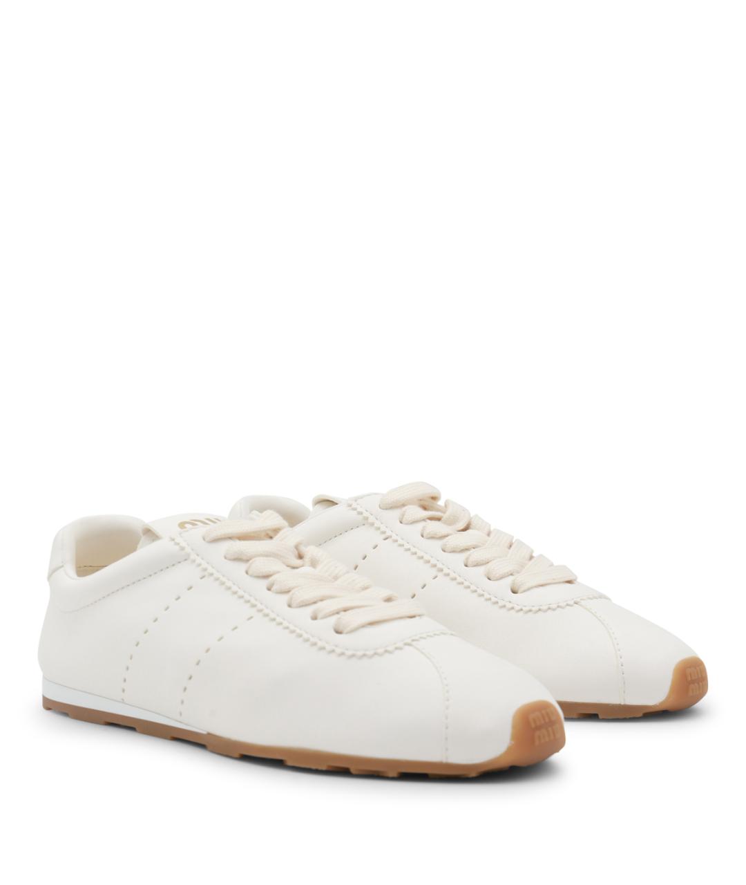 MIU MIU Бежевые кеды, фото 2