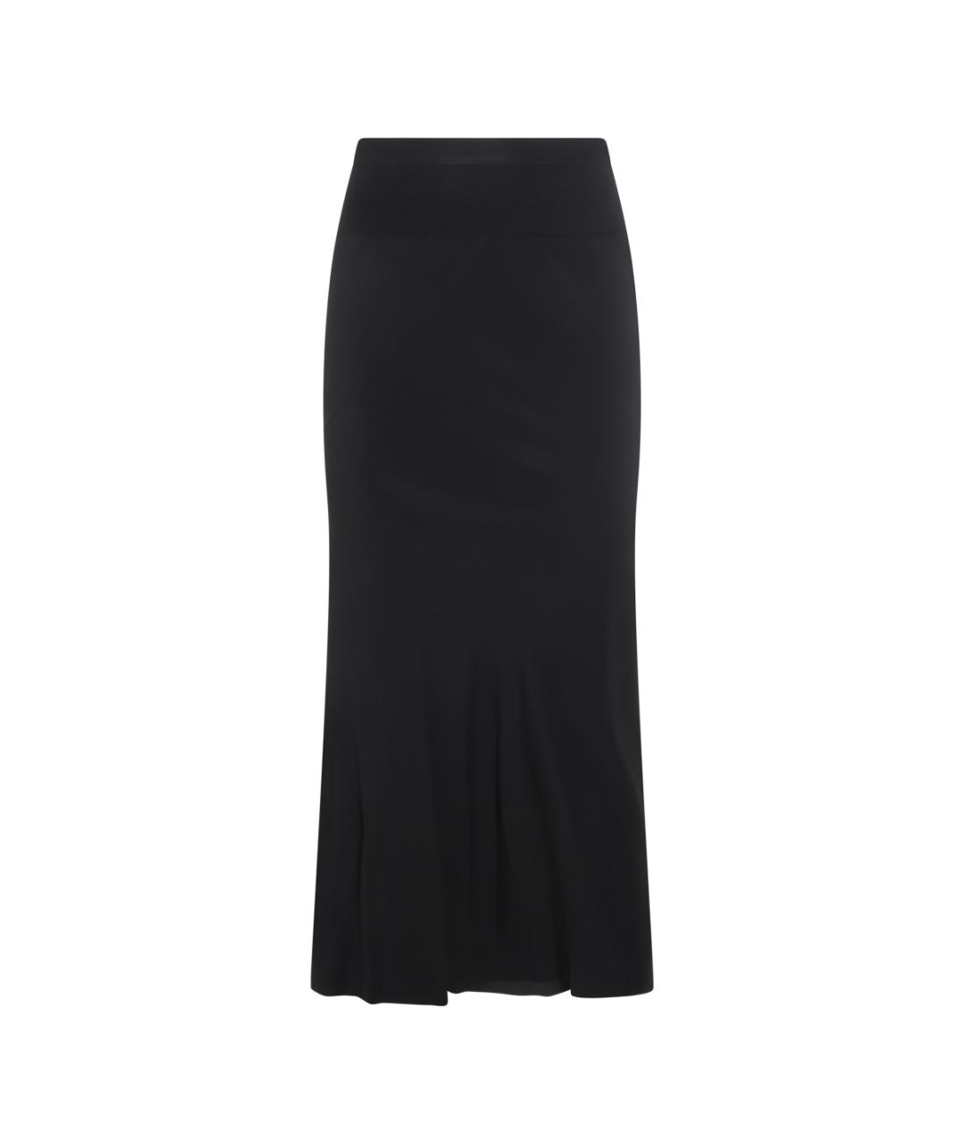RICK OWENS Черная ацетатная юбка миди, фото 9