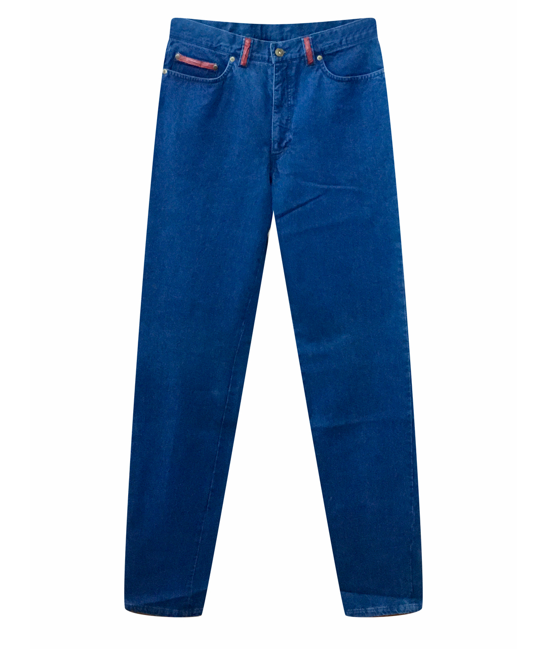 STEFANO RICCI Синие хлопковые прямые джинсы, фото 1