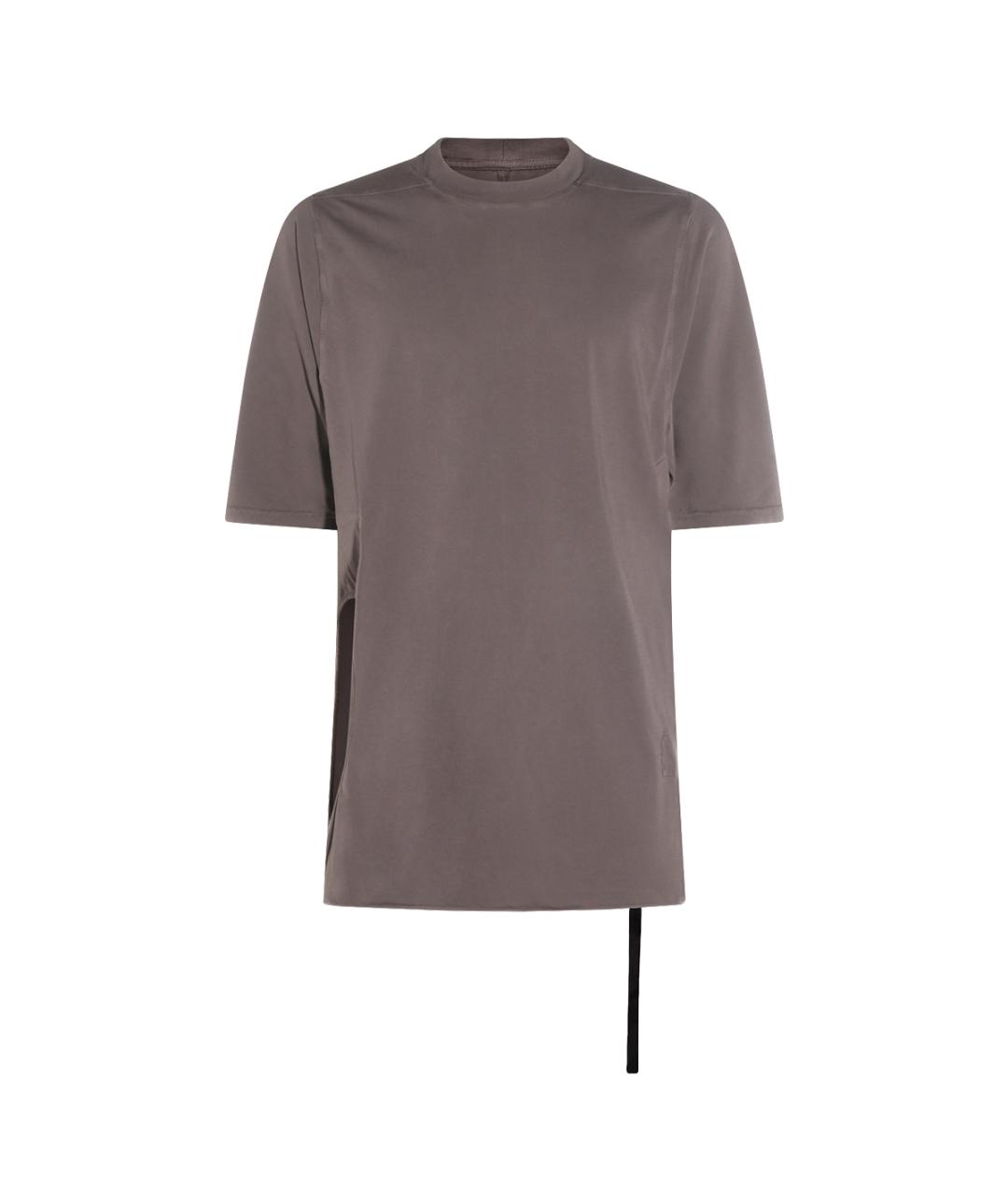 RICK OWENS DRKSHDW Коричневая хлопковая футболка, фото 1