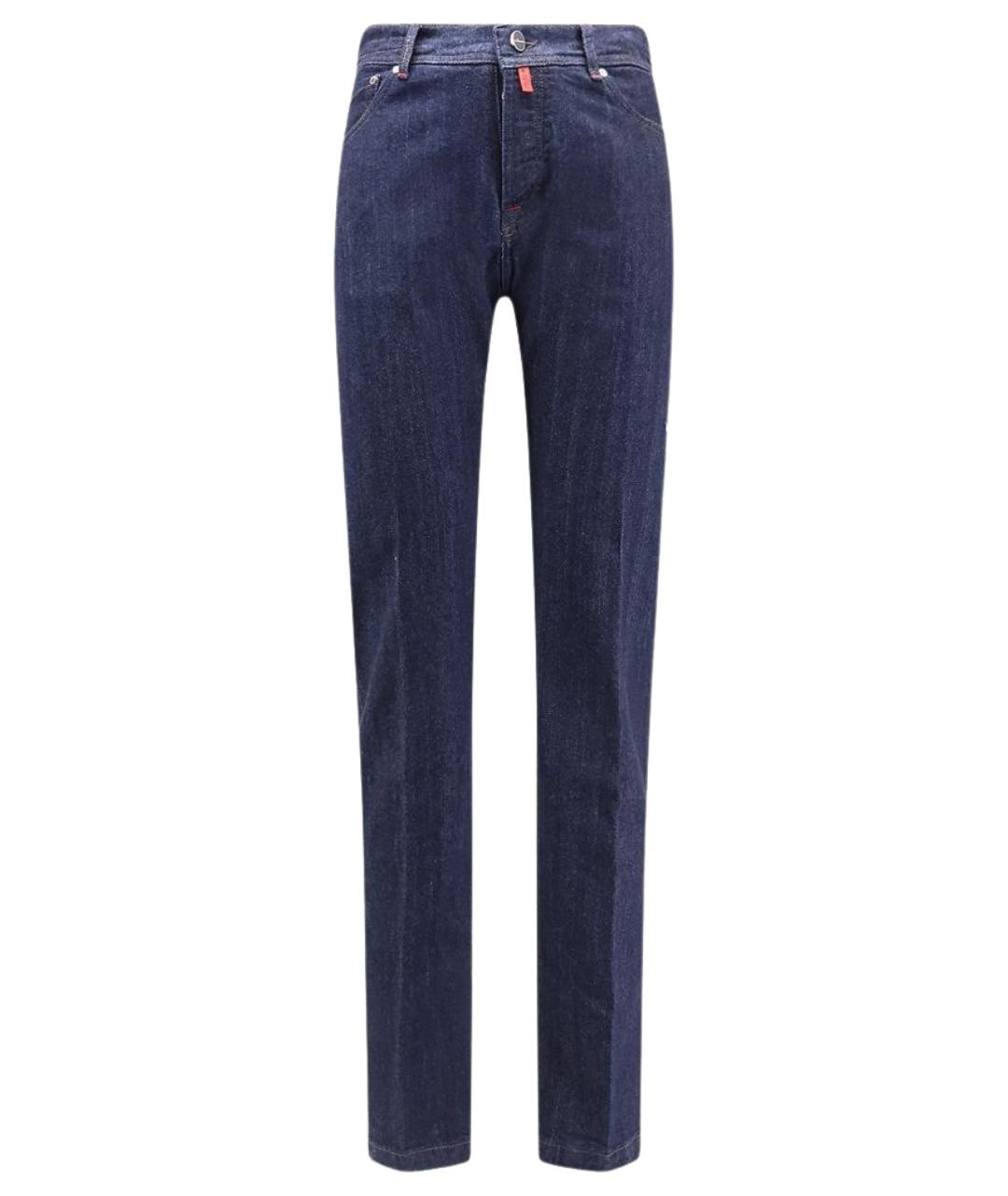 KITON Синие хлопковые джинсы скинни, фото 1