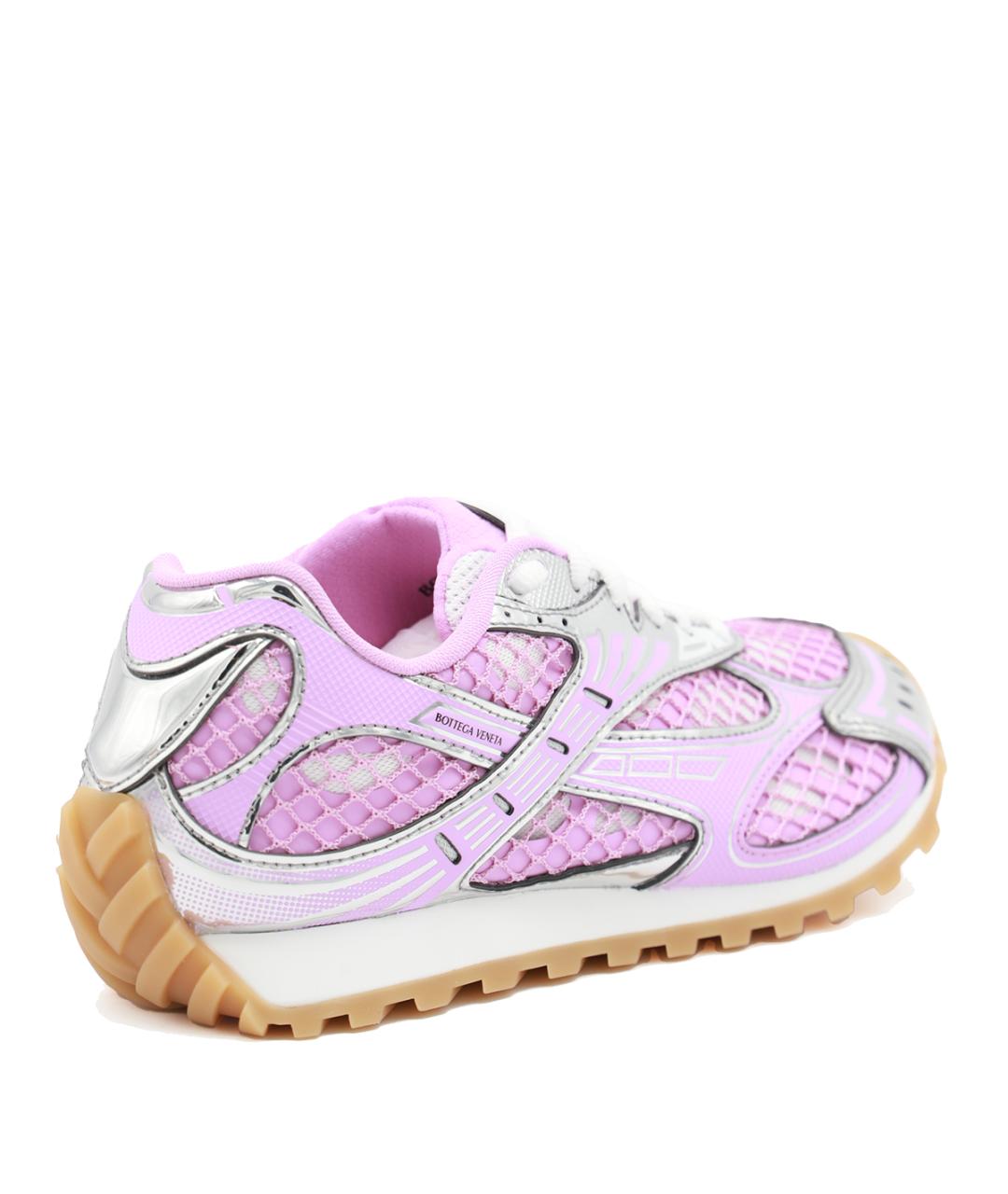 BOTTEGA VENETA Розовые текстильные кроссовки, фото 3