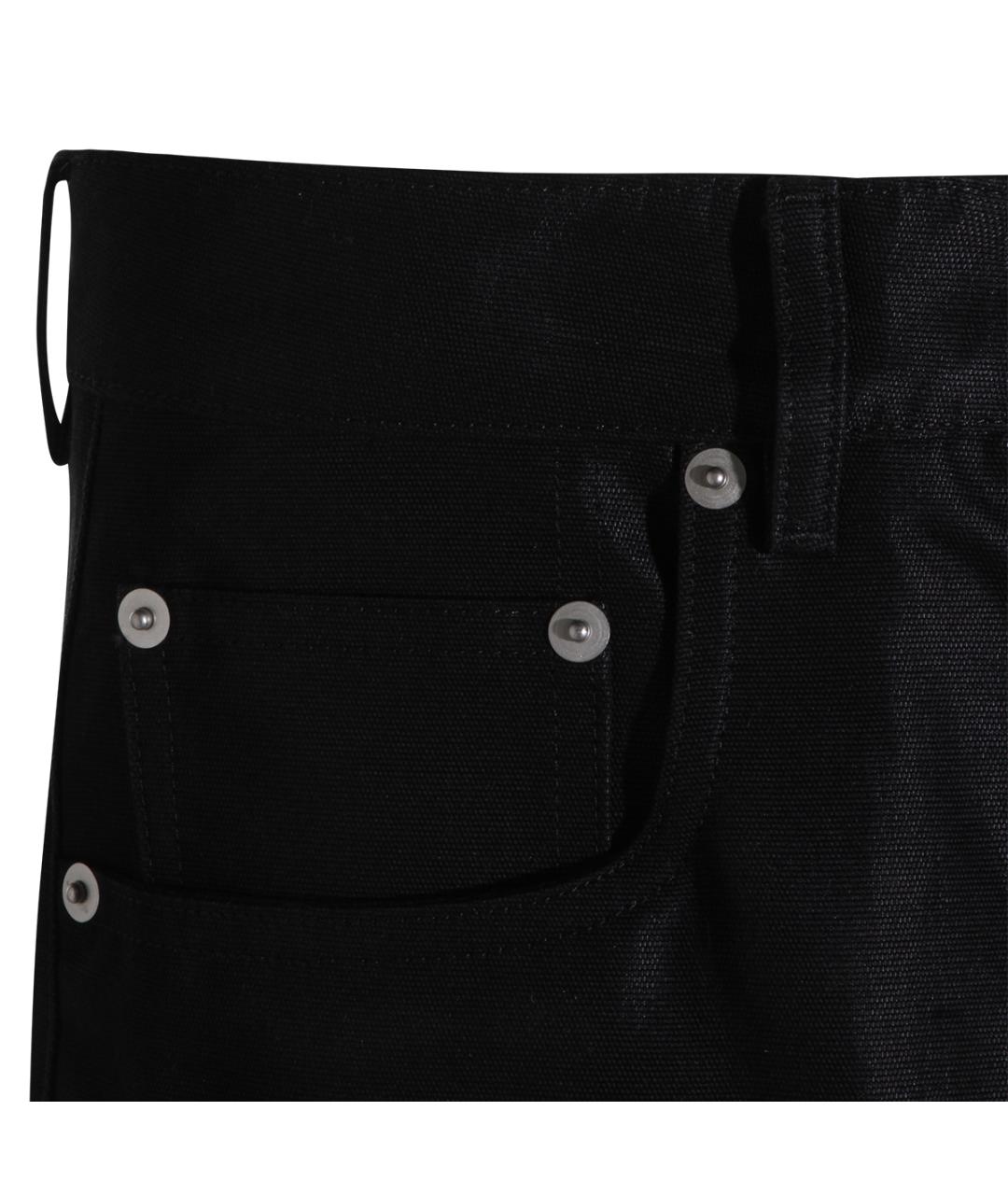 RICK OWENS Черные хлопковые прямые джинсы, фото 2