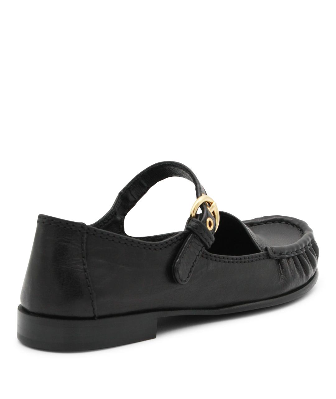 MIU MIU Черные кожаные лоферы, фото 3