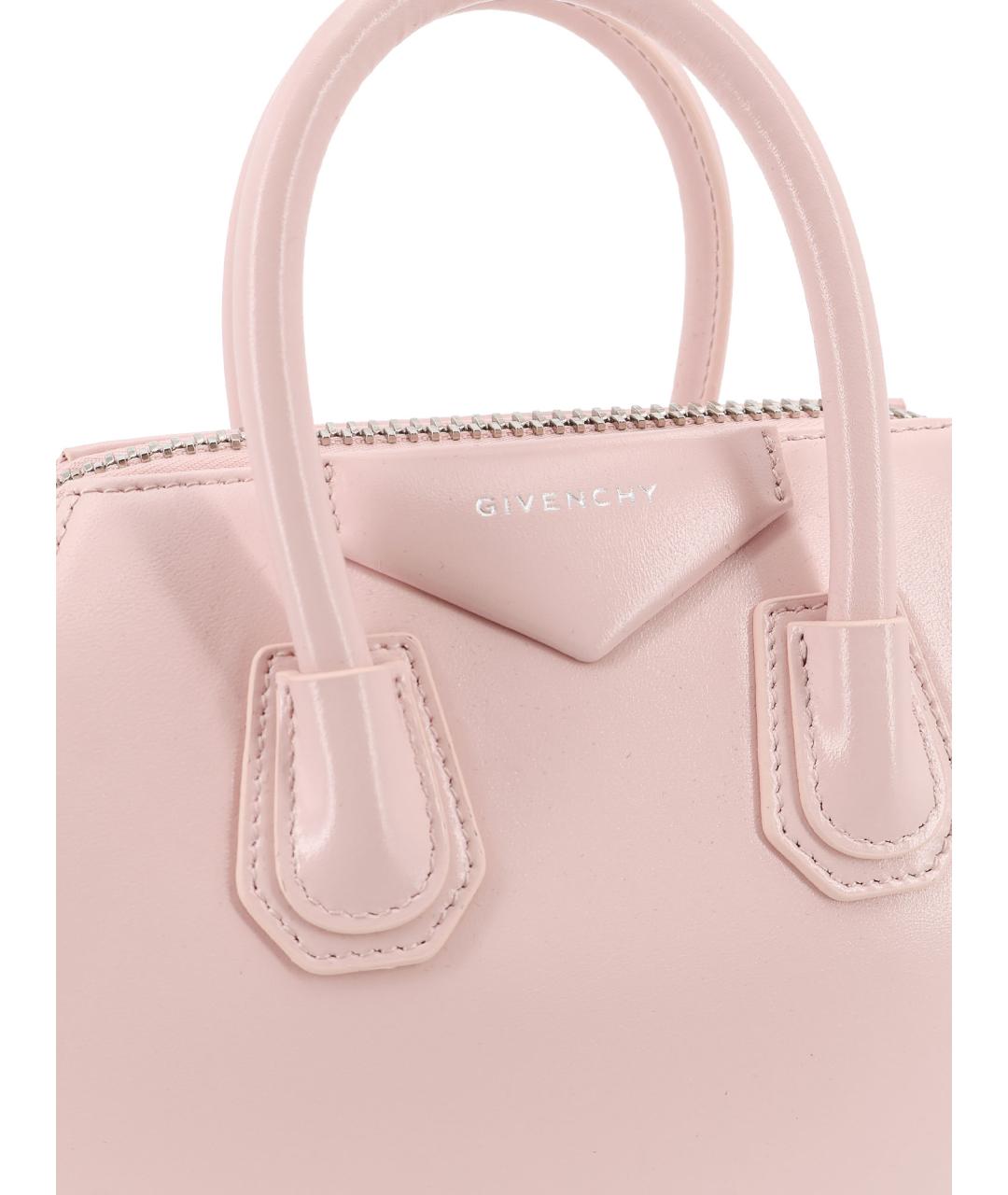 GIVENCHY Розовая кожаная сумка тоут, фото 5